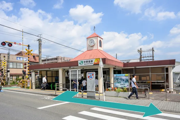 中野島駅の改札を出て、左に進みます