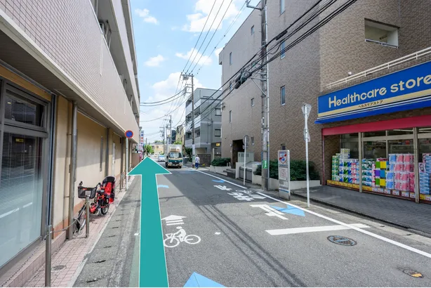 まっすぐ進みます