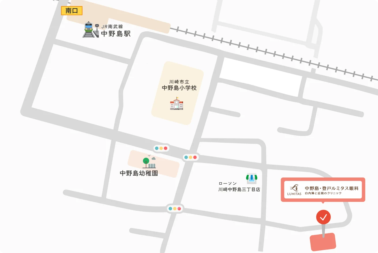 中野島・登戸ルミタス眼科 周辺地図